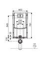 WC-Element für Nassbau mit UP-Spülk.7,5l BH:1090mm Betätigung von vorn
