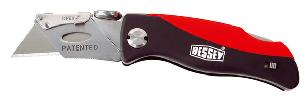 Bessey Profi Cuttermesser Klapp Messer mit Kunststoffgriff und Ersatzklingen